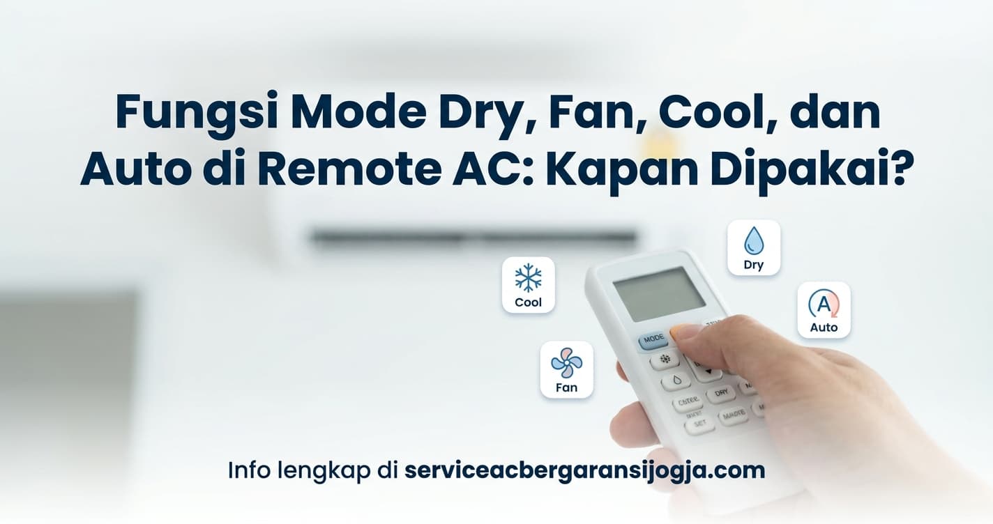 Fungsi Mode Dry, Fan, Cool, dan Auto di Remote AC: Kapan Dipakai?